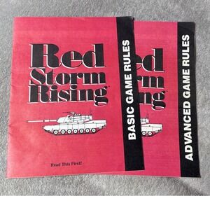 TSR Red Storm Rising Board Game Rulebooks Tom Clancy 1989 Basic & Advanced Rules